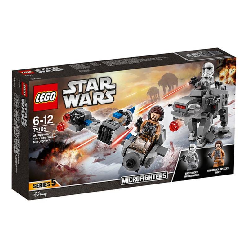 LEGO® STAR WARS 75195 Snežný spídr™ a kráčející kolos Prvního řádu™